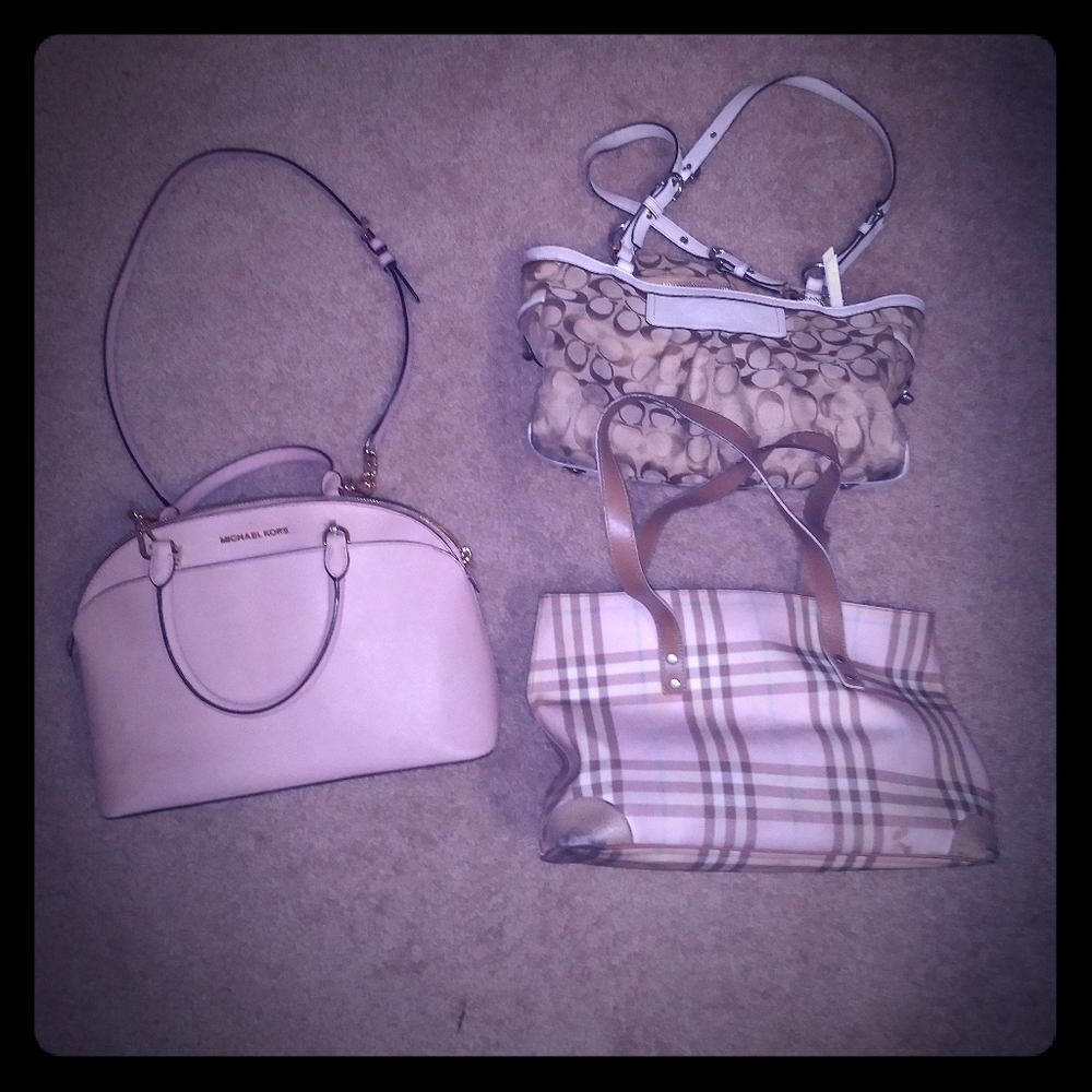 🎀SOLD🎀 3 Authentic Purse burberry coach MK